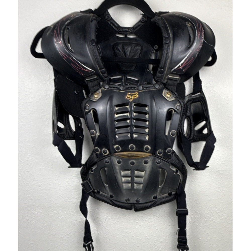 Fox Racing Motocross Chest Protector Size S Black Roost Deflector Body Armor MX